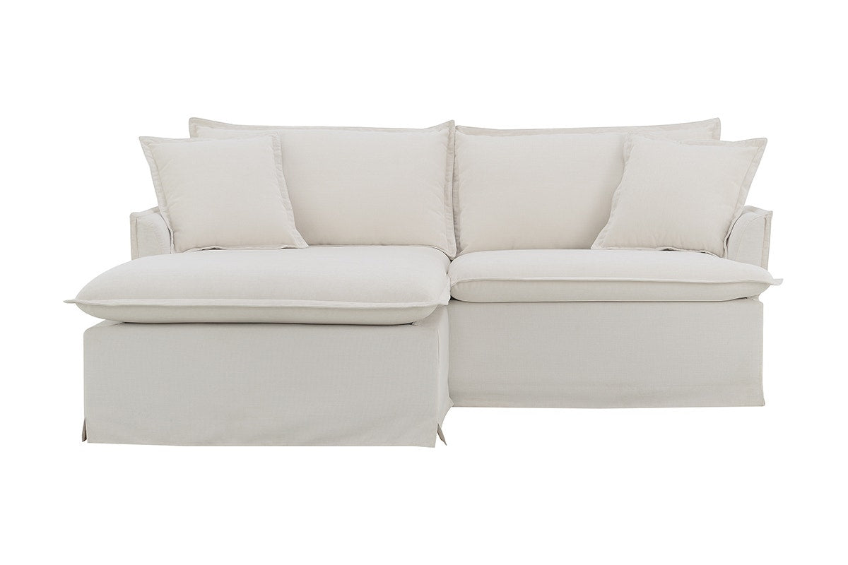Brosa Cushy 3 Seater Sofa Bed with Ottoman (Cream)