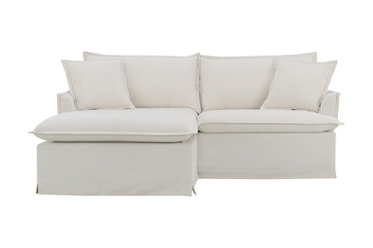 Brosa Cushy 3 Seater Sofa Bed with Ottoman (Cream)