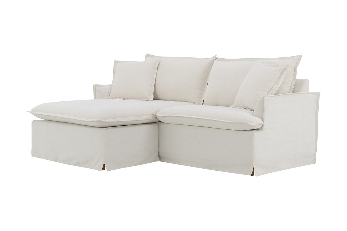 Brosa Cushy 3 Seater Sofa Bed with Ottoman (Cream)