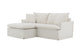 Brosa Cushy 3 Seater Sofa Bed with Ottoman (Cream)
