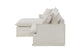 Brosa Cushy 3 Seater Sofa Bed with Ottoman (Cream)