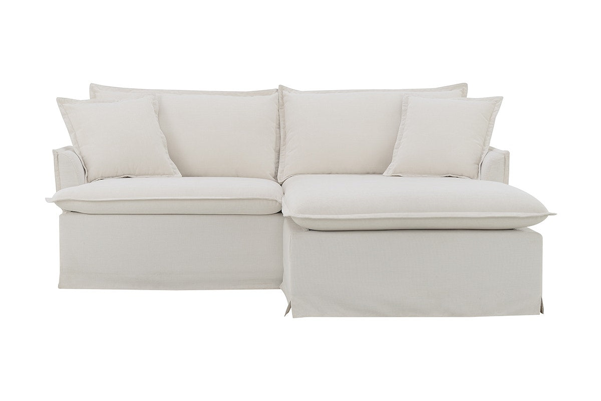 Brosa Cushy 3 Seater Sofa Bed with Ottoman (Cream)