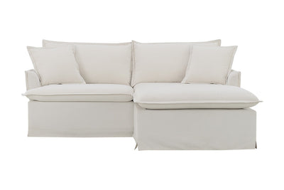 Brosa Cushy 3 Seater Sofa Bed with Ottoman - Cream