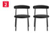 Set of 2 Brosa Lancel Dining Chairs (Pebbled Black Boucle)