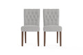 Set of 2 Brosa Espen Dining Chairs - Cloud Grey/Dark Brown