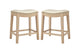 Set of 2 Brosa Fleur Backless Counter Stools (Cream)