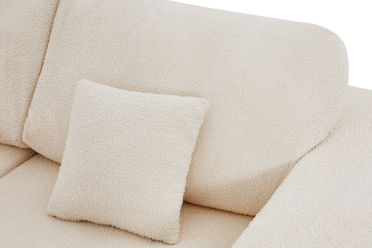 Brosa Formé Teddy Fleece 4 Seater Compressed Modular Sofa (Cream)