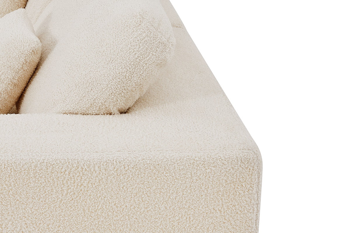 Brosa Formé Teddy Fleece 4 Seater Compressed Modular Sofa (Cream)