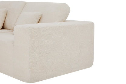 Brosa Formé Teddy Fleece 4 Seater Compressed Modular Sofa (Cream)