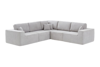 Brosa Formé 4 Seater Compressed Modular Sofa (Grey)
