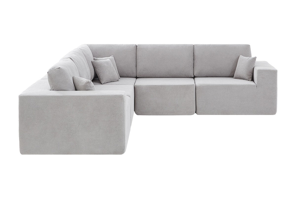 Brosa Formé 4 Seater Compressed Modular Sofa (Grey)