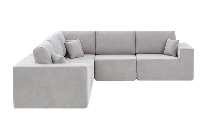 Brosa Formé 4 Seater Compressed Modular Sofa (Grey)