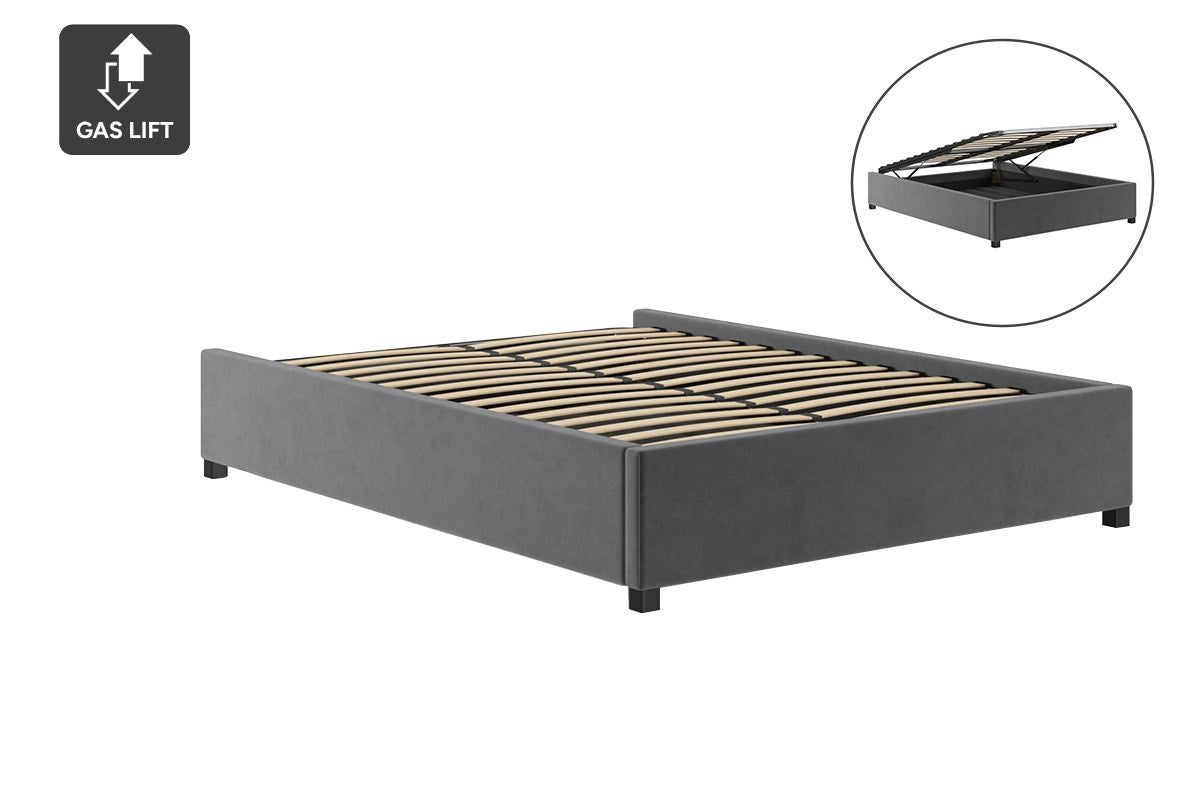 Brosa Gaslift Bed Frame (Cosmic Anthracite, Queen)