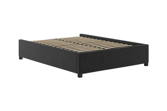 Brosa Gaslift Bed Frame (Ebony Black, Double)