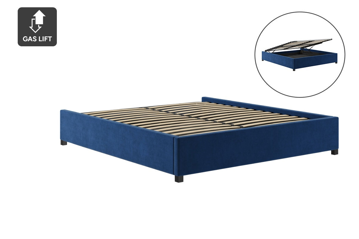 Brosa Gaslift Bed Frame (Ocean Blue, King)