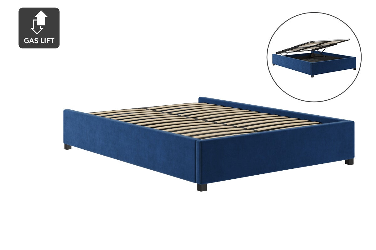 Brosa Gaslift Bed Frame - Ocean Blue; Queen