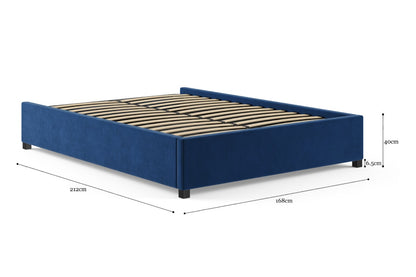 Brosa Gaslift Bed Frame - Ocean Blue; Queen