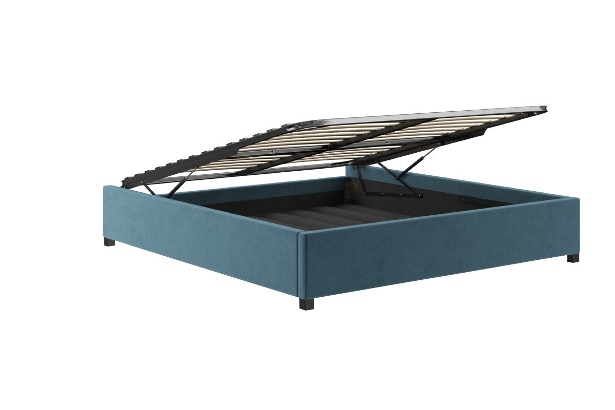 Brosa Gaslift Bed Frame (Peacock Teal, King)