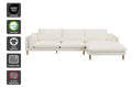 Brosa Jerry 3 Seater Sofa with Chaise - Cream, Right Chaise