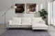 Brosa Jerry 3 Seater Sofa with Chaise (Cream, Right Chaise)