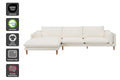Brosa Jerry 3 Seater Sofa with Chaise - Cream, Left Chaise
