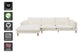 Brosa Jerry 3 Seater Sofa with Chaise (Cream, Left Chaise)