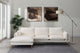 Brosa Jerry 3 Seater Sofa with Chaise (Cream, Left Chaise)