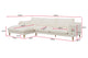 Brosa Jerry 3 Seater Sofa with Chaise (Cream, Left Chaise)