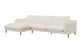 Brosa Jerry 3 Seater Sofa with Chaise (Cream, Left Chaise)