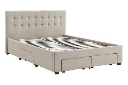 Brosa Le Bern Storage Bed Frame (Beige, Queen)