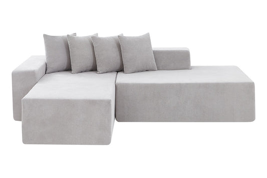 Brosa Linea 4 Seater Compressed Corner Sofa (Grey)