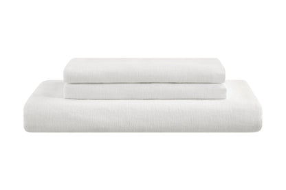 Brosa Washed Linen Cotton Quilt Cover Set (White, Queen)