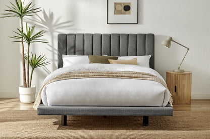 Brosa Luna Floating Bed Frame (Double, Grey)