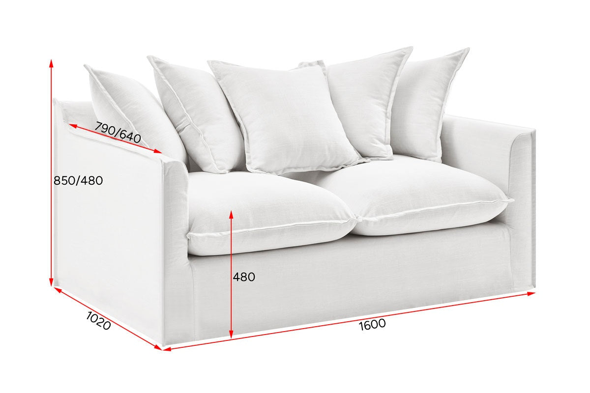 Brosa Palermo 2 Seater Sofa (White)