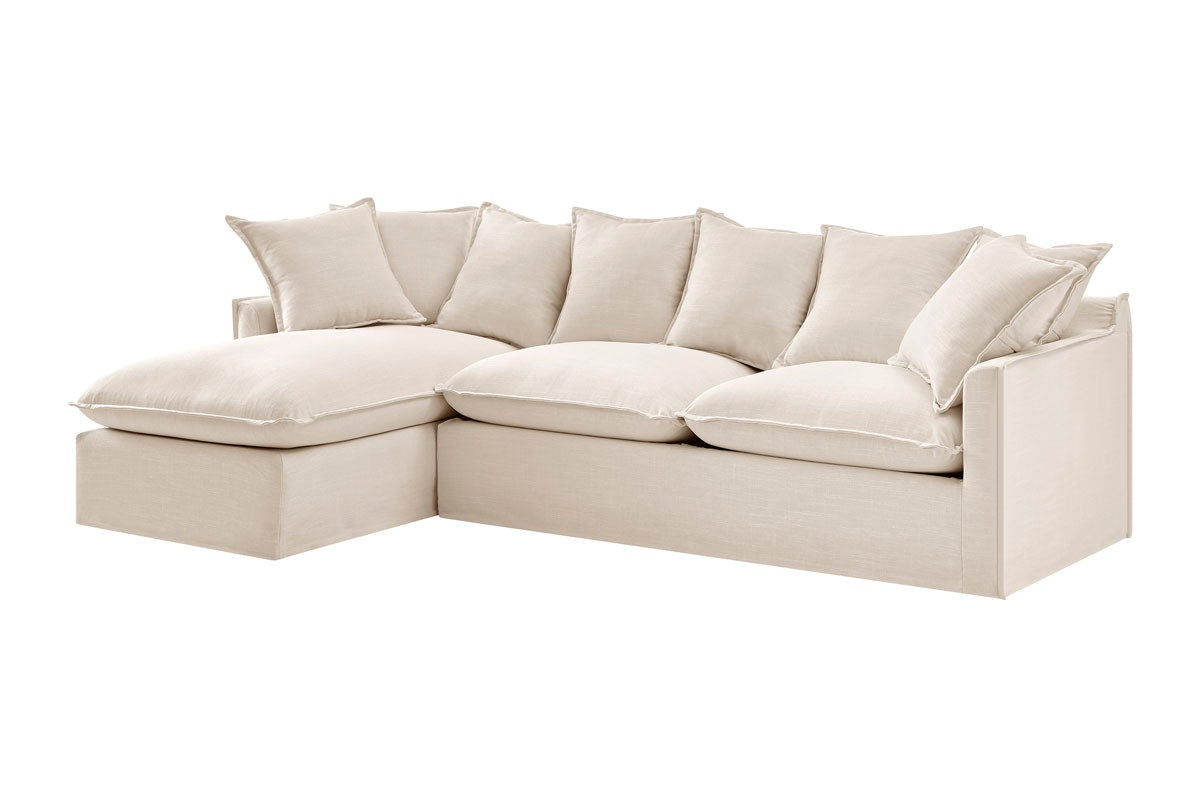 Brosa Palermo 3 Seater Modular Sofabed with Left Chaise (Classic Cream)