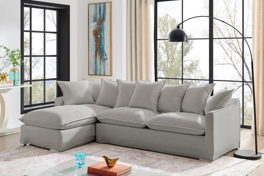 Brosa Palermo 3 Seater Modular Sofabed with Left Chaise (Grey) - Auzzistore