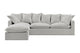 Brosa Palermo 3 Seater Modular Sofabed with Left Chaise (Grey)