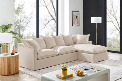 Brosa Palermo 3 Seater Modular Sofabed with Right Chaise (Classic Cream)