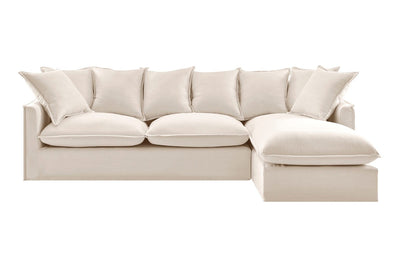 Brosa Palermo 3 Seater Modular Sofabed with Right Chaise - Classic Cream