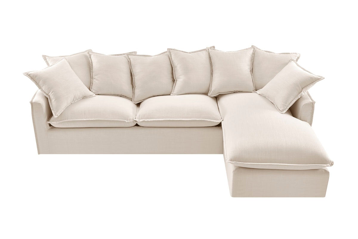 Brosa Palermo 3 Seater Modular Sofabed with Right Chaise (Classic Cream)