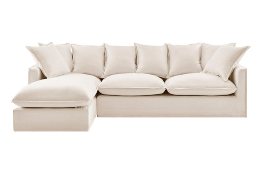 Brosa Palermo 3 Seater Modular Sofa with Left Chaise (Classic Cream)