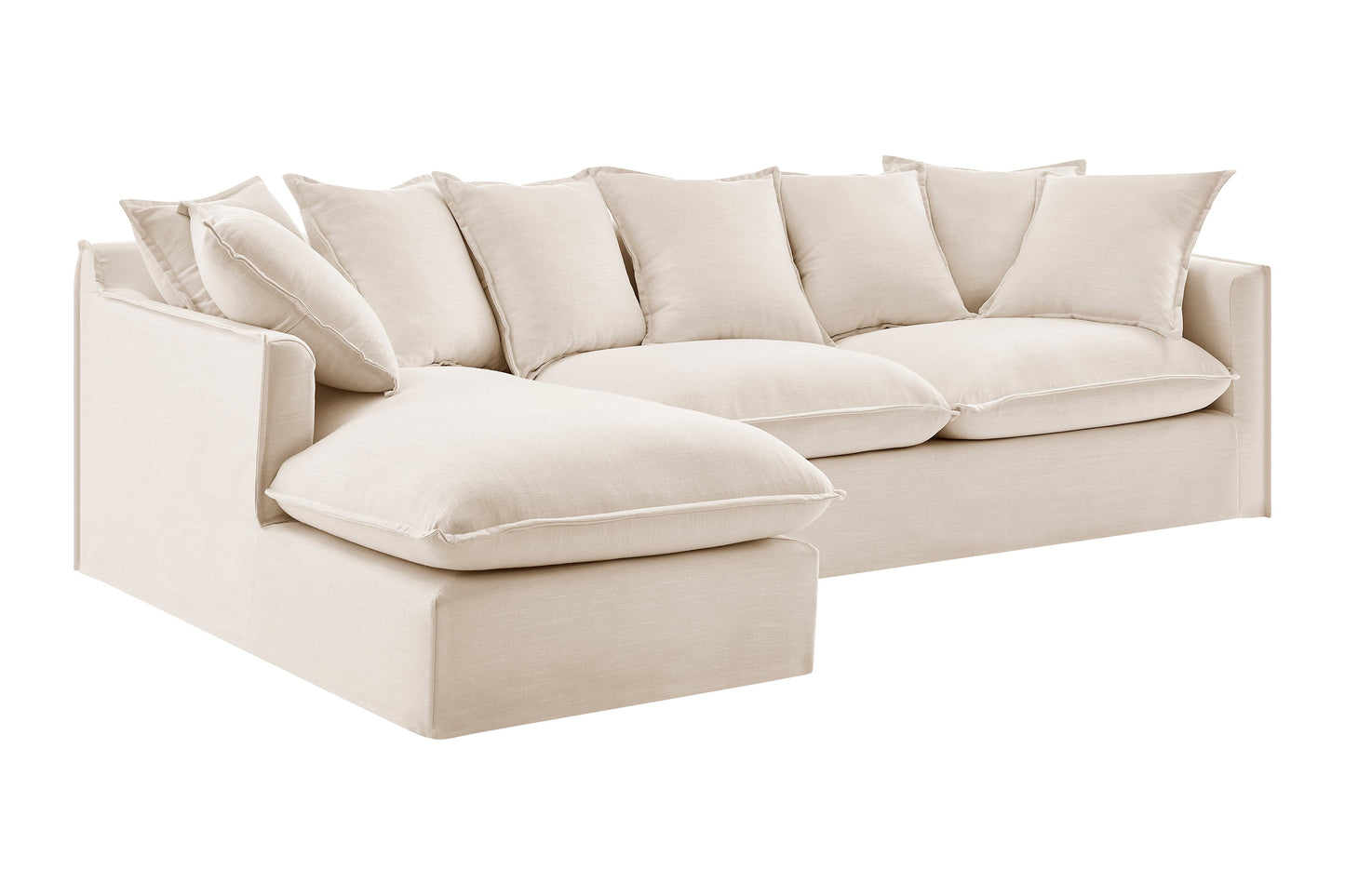 Brosa Palermo 3 Seater Modular Sofa with Left Chaise (Classic Cream)