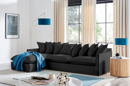 Brosa Palermo 3 Seater Modular Sofa with Left Chaise (Night Black)