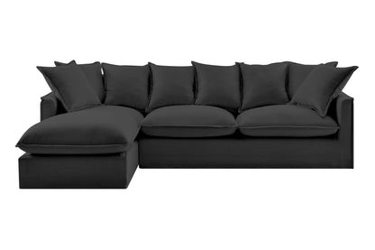 Brosa Palermo 3 Seater Modular Sofa with Left Chaise (Night Black)