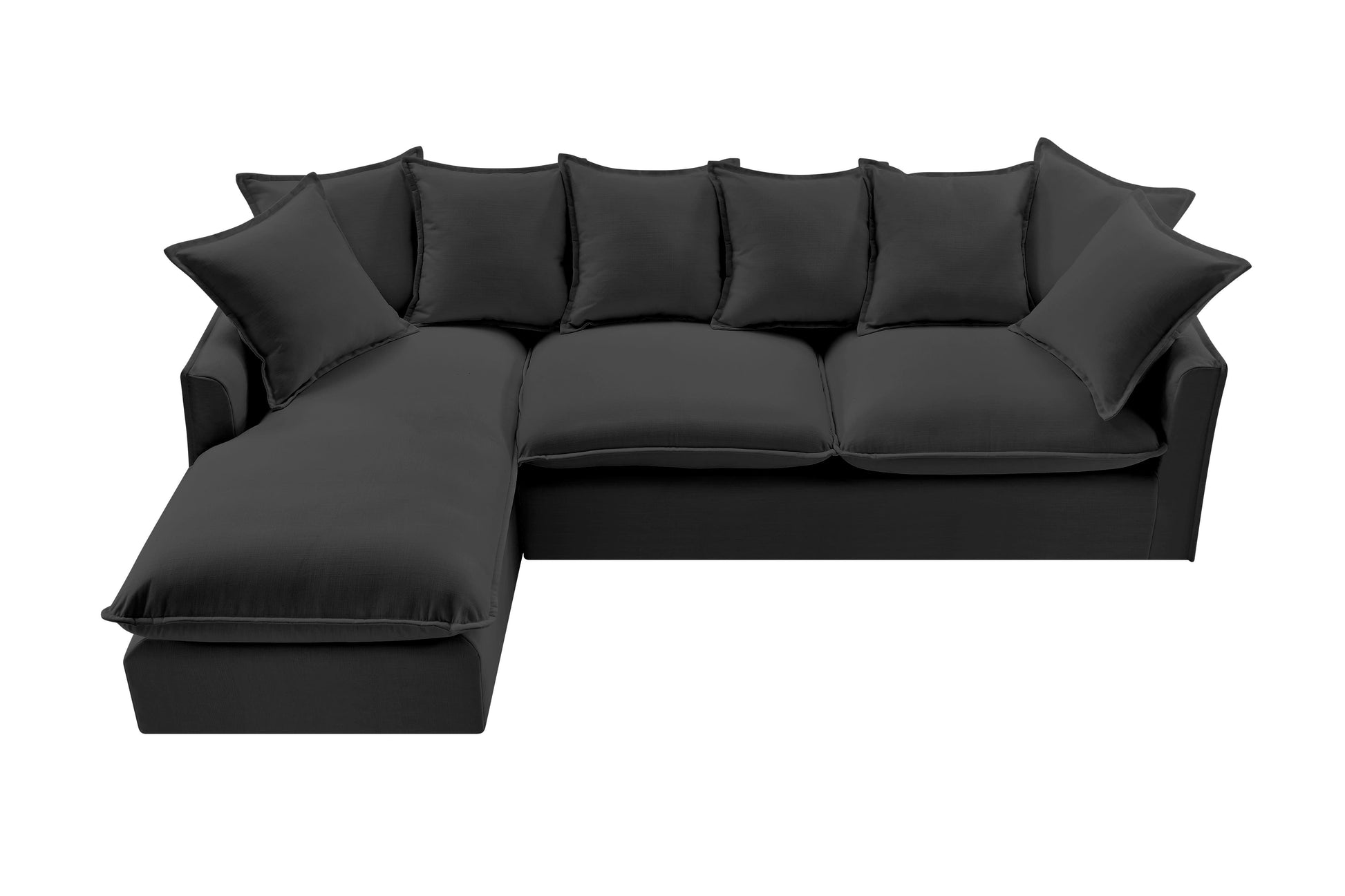 Brosa Palermo 3 Seater Modular Sofa with Left Chaise (Night Black)