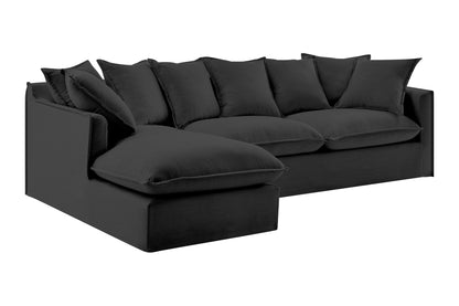 Brosa Palermo 3 Seater Modular Sofa with Left Chaise (Night Black)