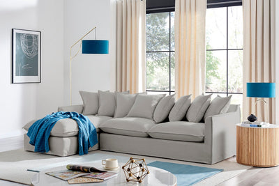 Brosa Palermo 3 Seater Modular Sofa with Left Chaise Grey