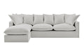 Brosa Palermo 3 Seater Modular Sofa with Left Chaise Grey