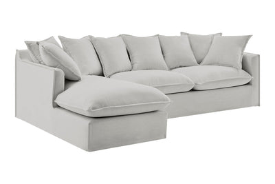 Brosa Palermo 3 Seater Modular Sofa with Left Chaise Grey