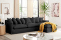 Brosa Palermo 3 Seater Modular Sofa with Right Chaise - Night Black